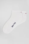 White stretch cotton blend socks