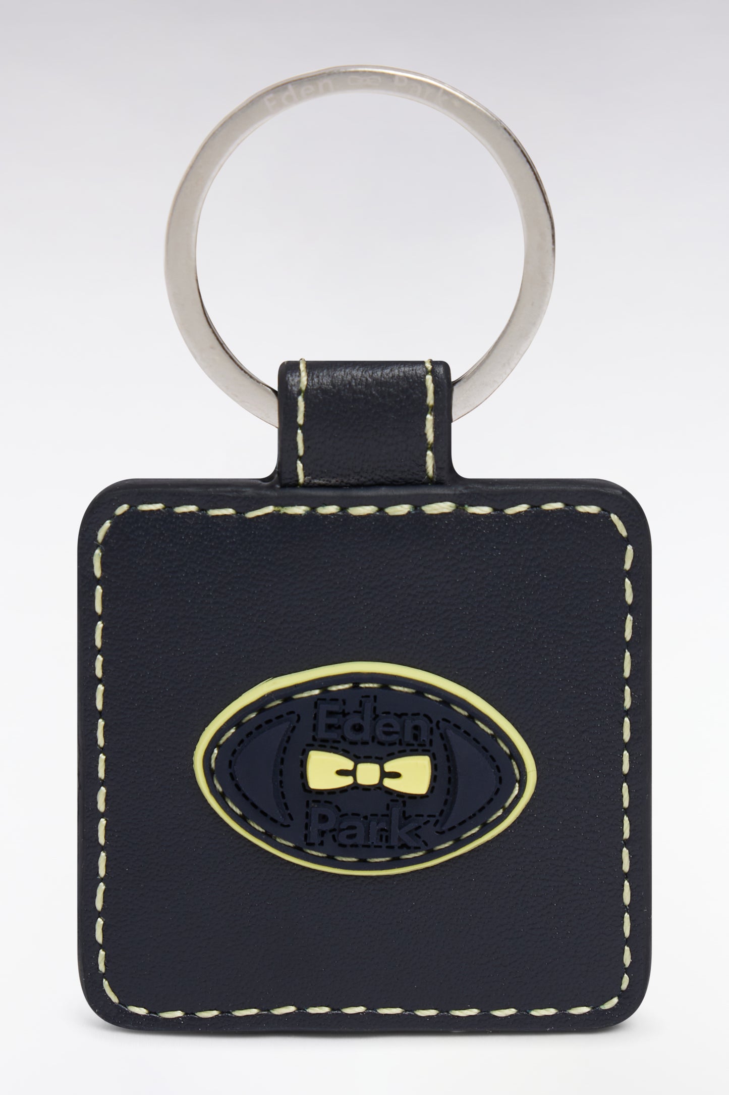 Yellow leather keychain