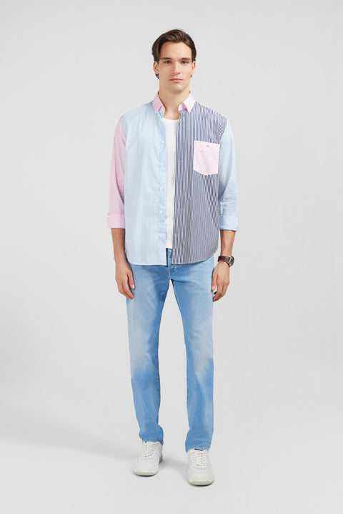 Colour-block striped shirt - Image 1