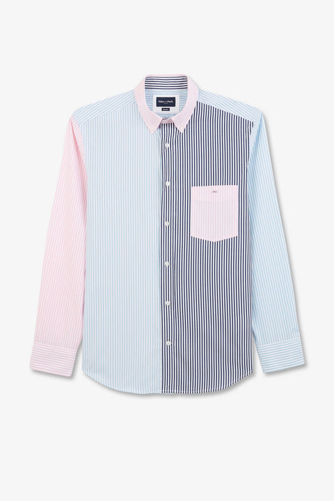 Colour-block striped shirt - Image 2