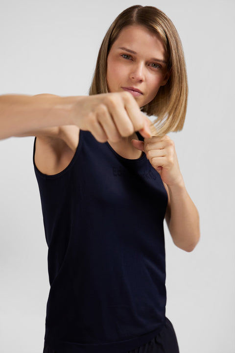 Navy blue sports tank top - Image 1