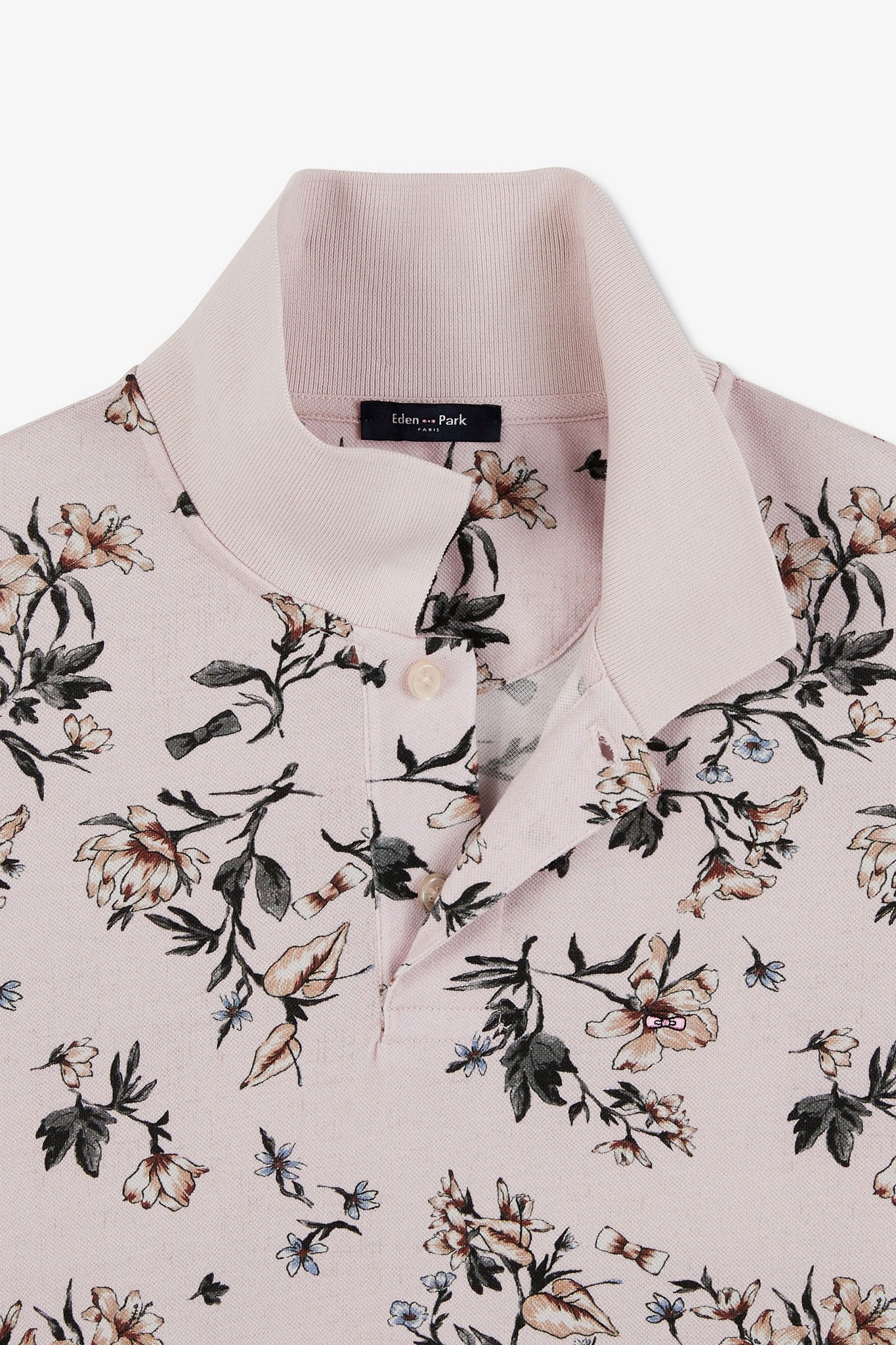 Polo shirt with an exclusive floral print