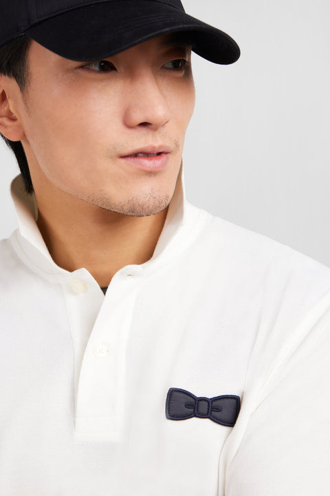 White short-sleeved polo shirt - Image 3