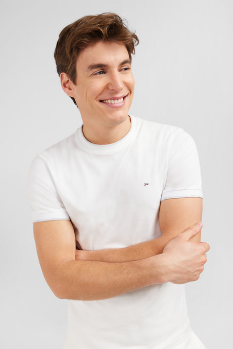 Plain white short-sleeved T-shirt - Image 3