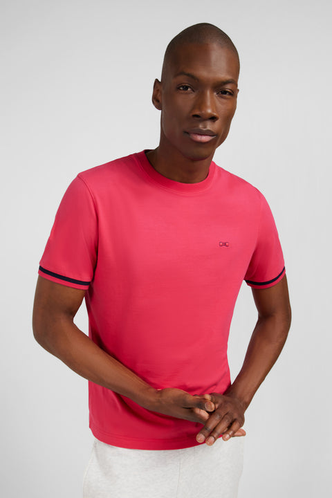 Fuchsia T-shirt with Eden Park embroidery - Image 3