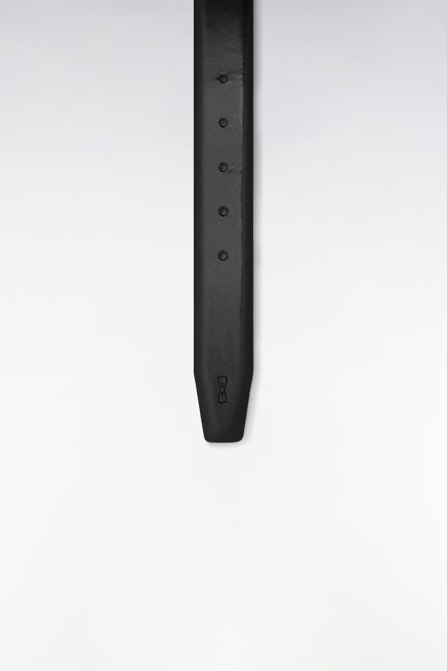 Black smooth leather belt