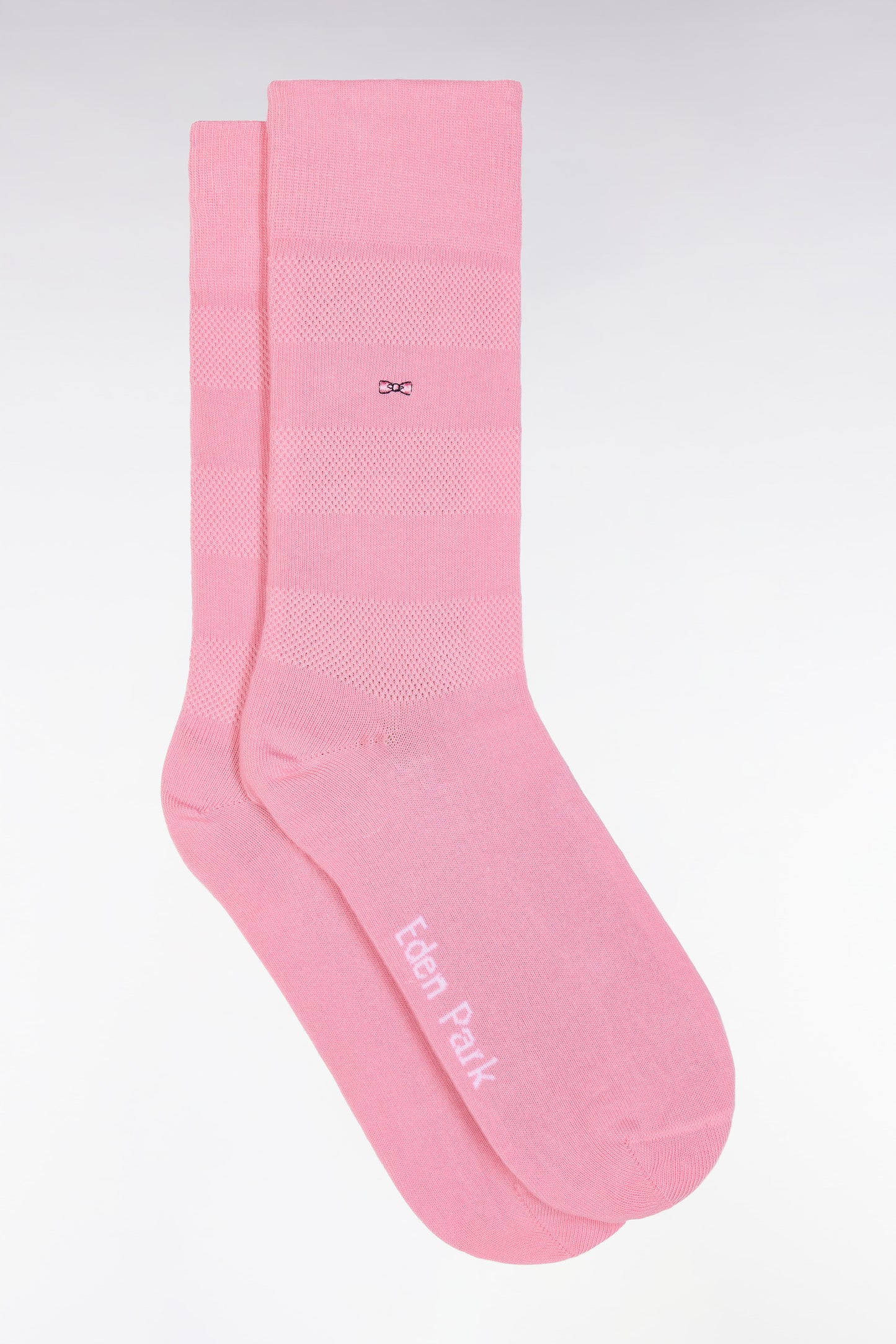 Pink stretch cotton-blend full-rim socks