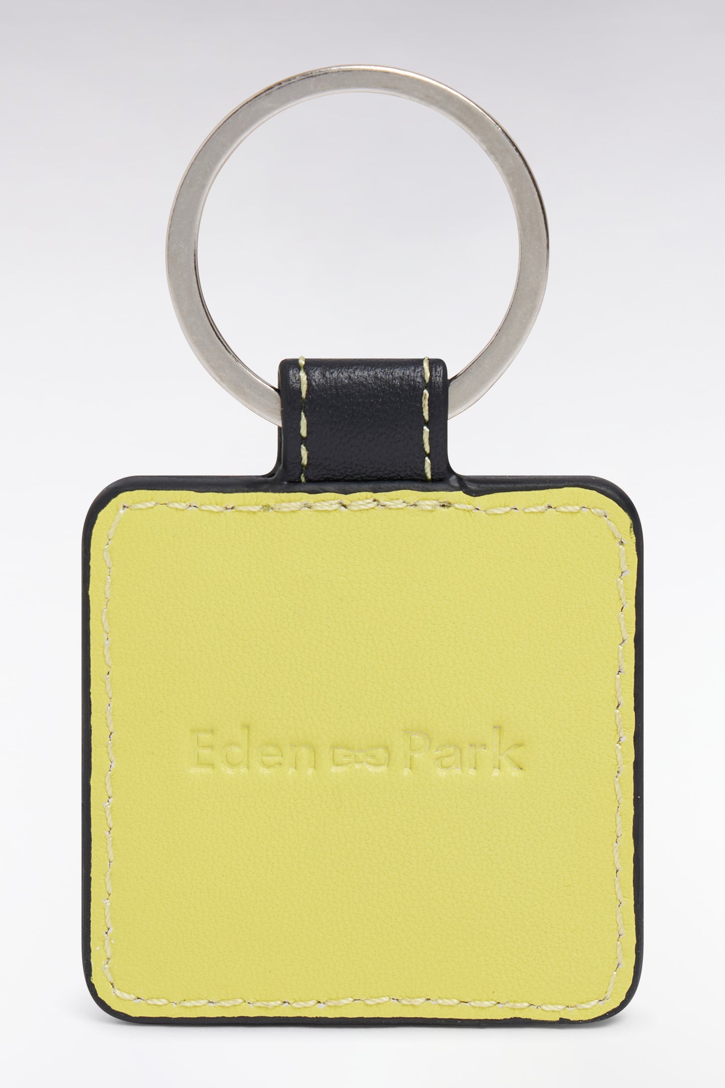 Yellow leather keychain