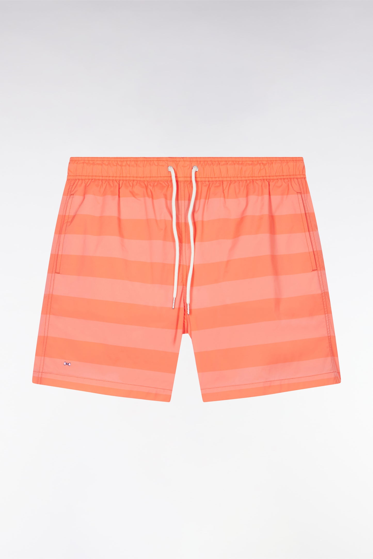 Coral striped swimsuit