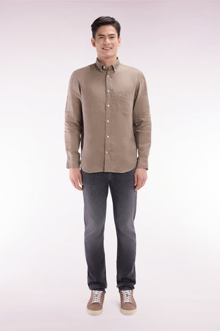 Slim fit grey stretch denim 5-pocket jeans