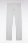 Straight-cut light grey stretch denim 5-pocket jeans