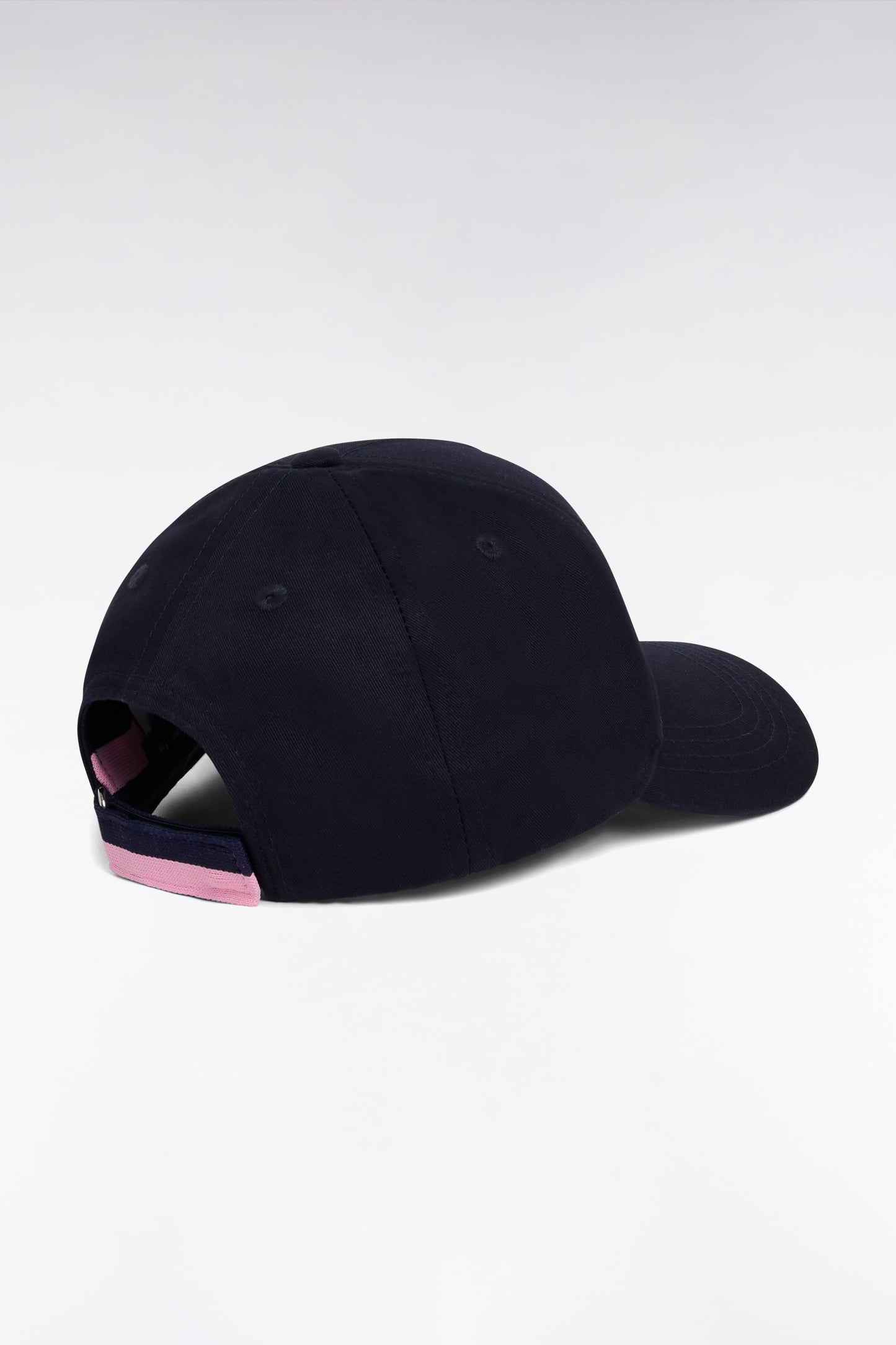 Navy cotton cap with pink Eden Park logo embroidery