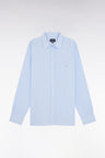 Sky blue cotton shirt with patch pocket