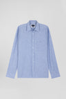 Grey cotton shirt with patch pocket
