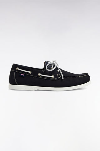 Navy suede leather boat shoes style loafers