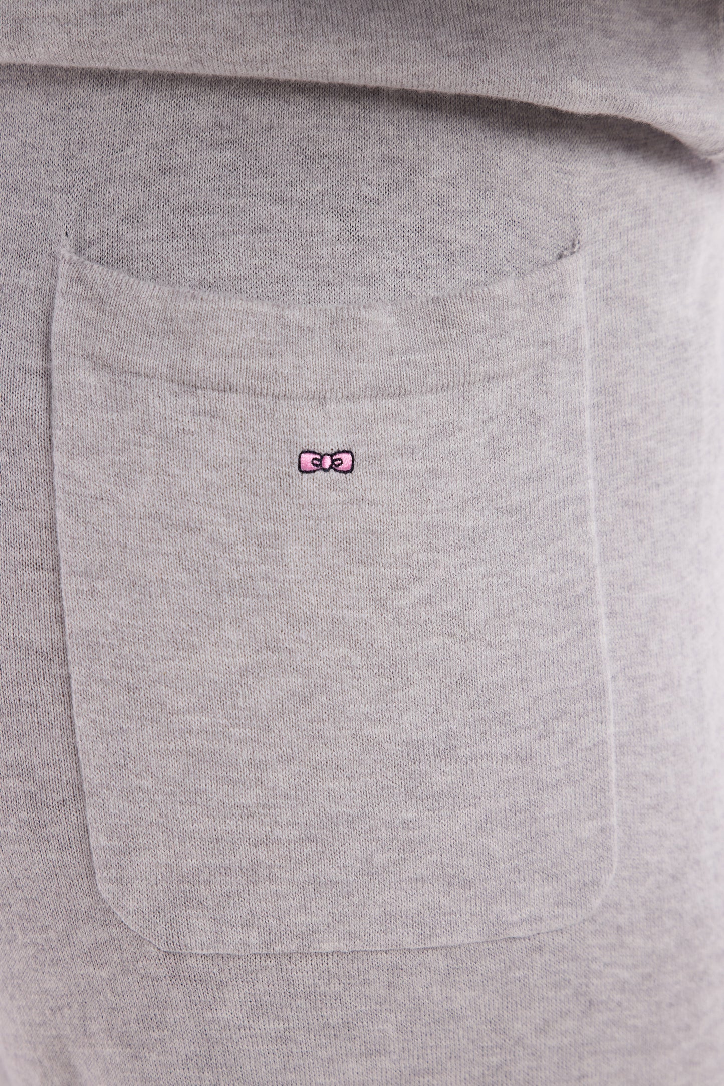 Relaxed-fit wide-leg grey trousers in organic cotton and cashmere