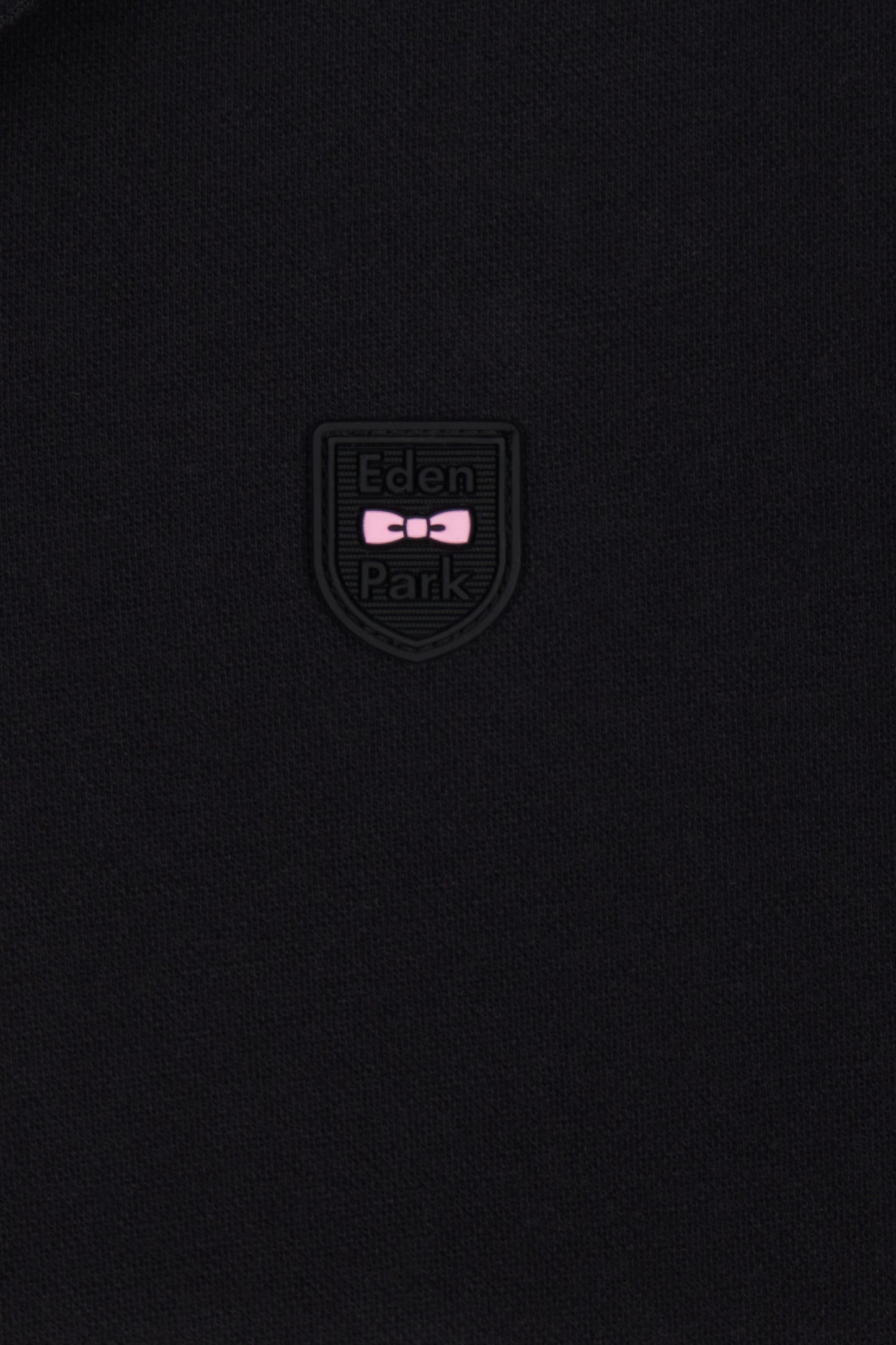 Slim-fit two-tone black stretch cotton short-sleeved polo shirt