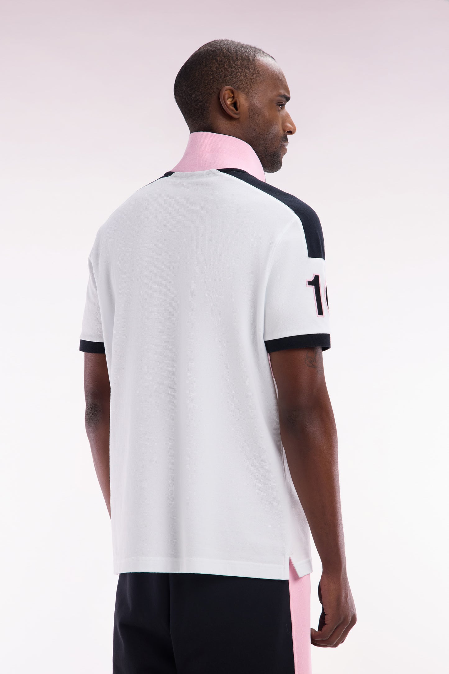Relaxed-fit New Zealand short-sleeved polo shirt in white cotton