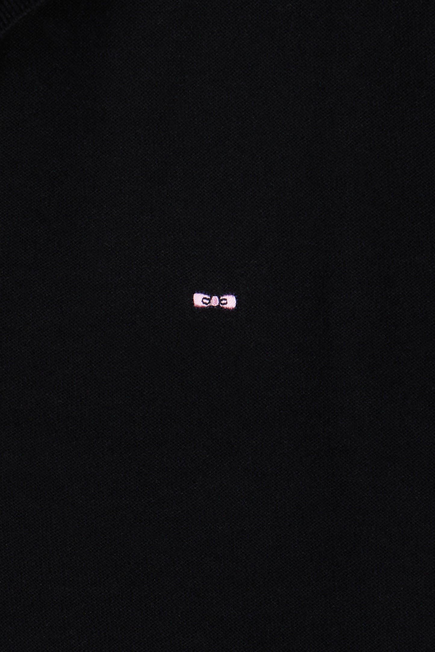 Straight-fit sleeveless black polo collar jumper