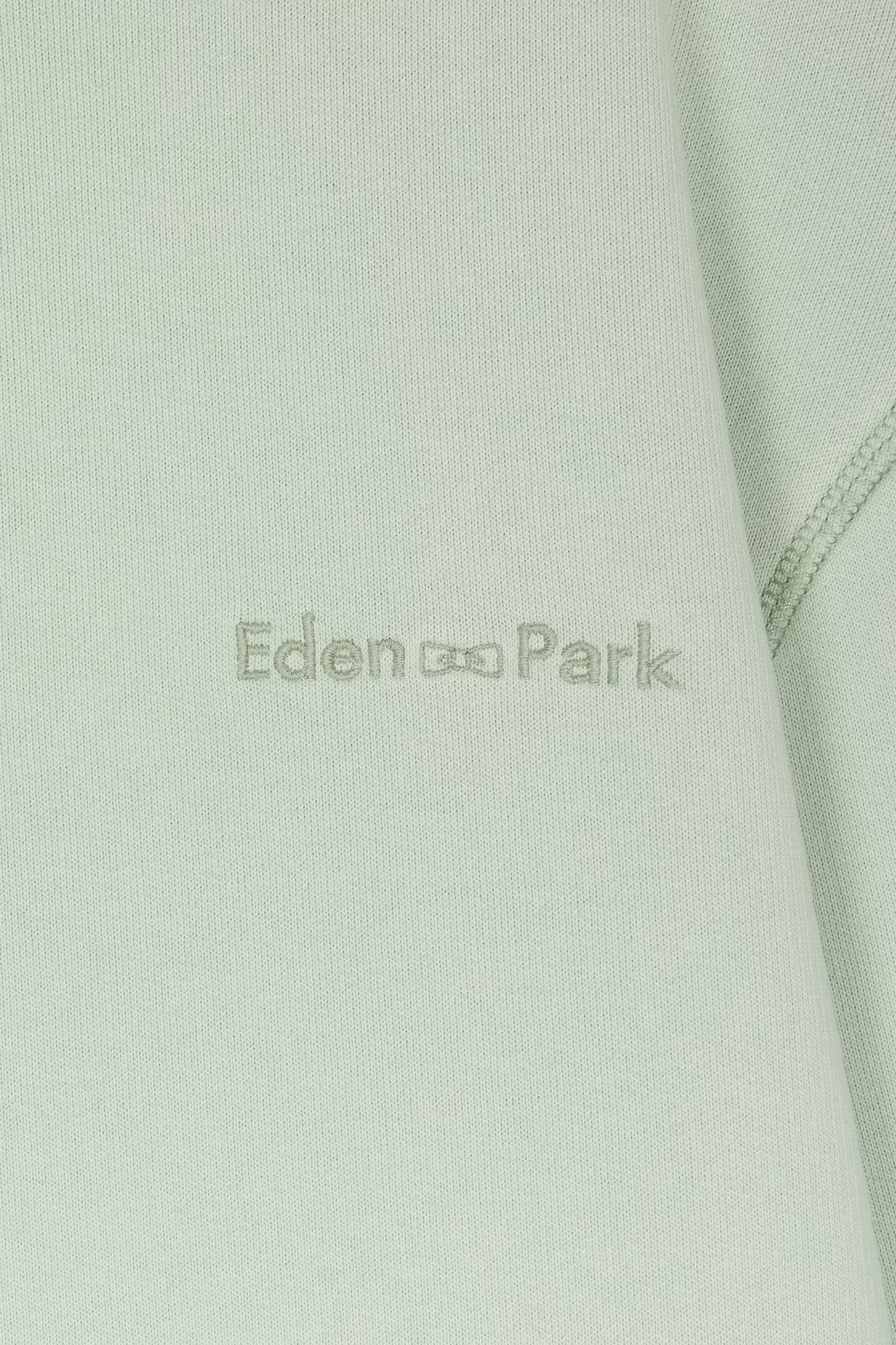 Relaxed-fit overdyed crewneck sweatshirt in sea green cotton fleece