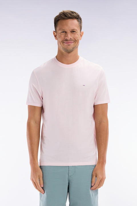 Straight-fit light pink short-sleeved T-shirt - Image 1