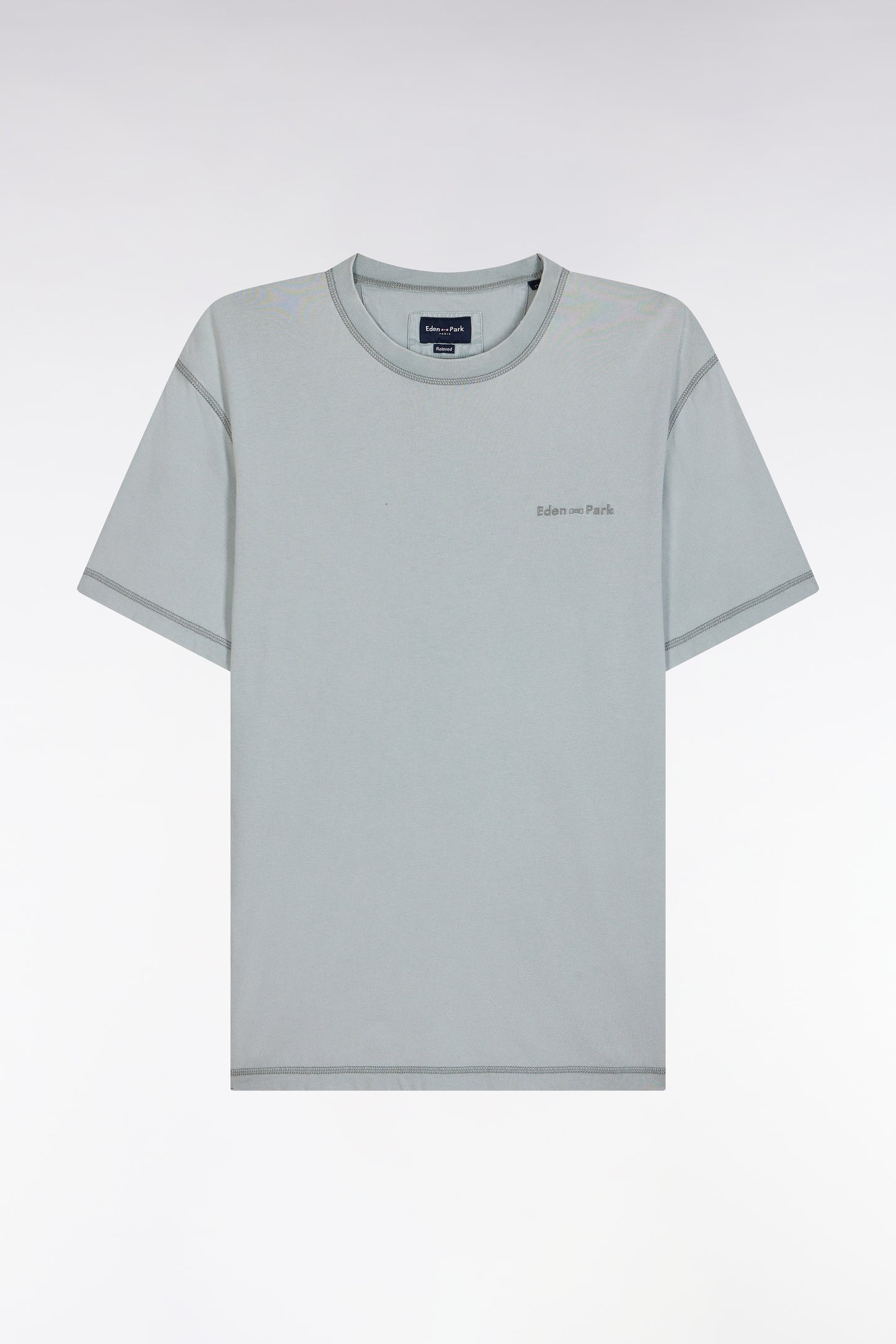 Relaxed-fit grey overdyed cotton T-shirt