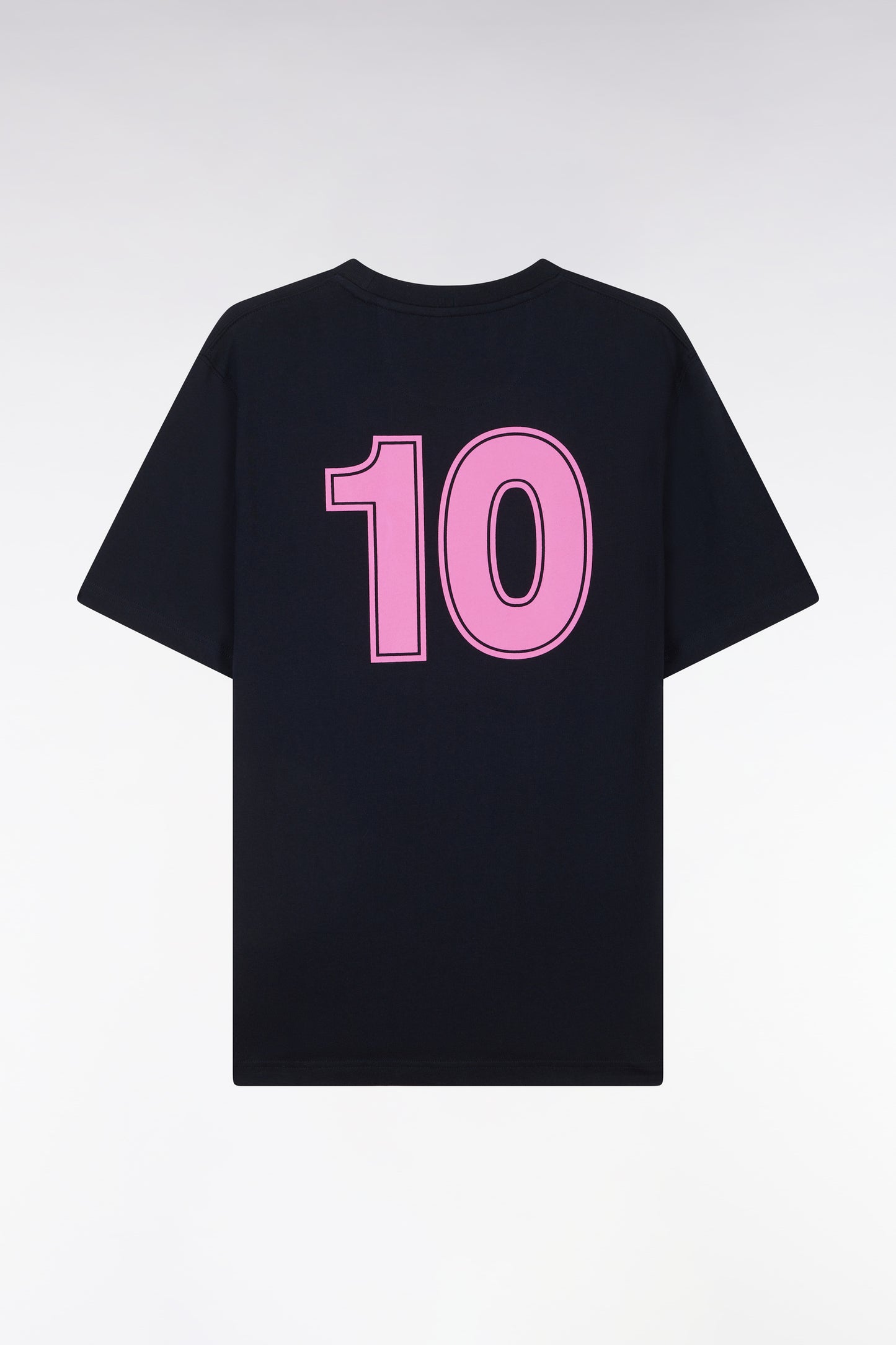 T-shirt 10 in navy and pink cotton, relaxed fit