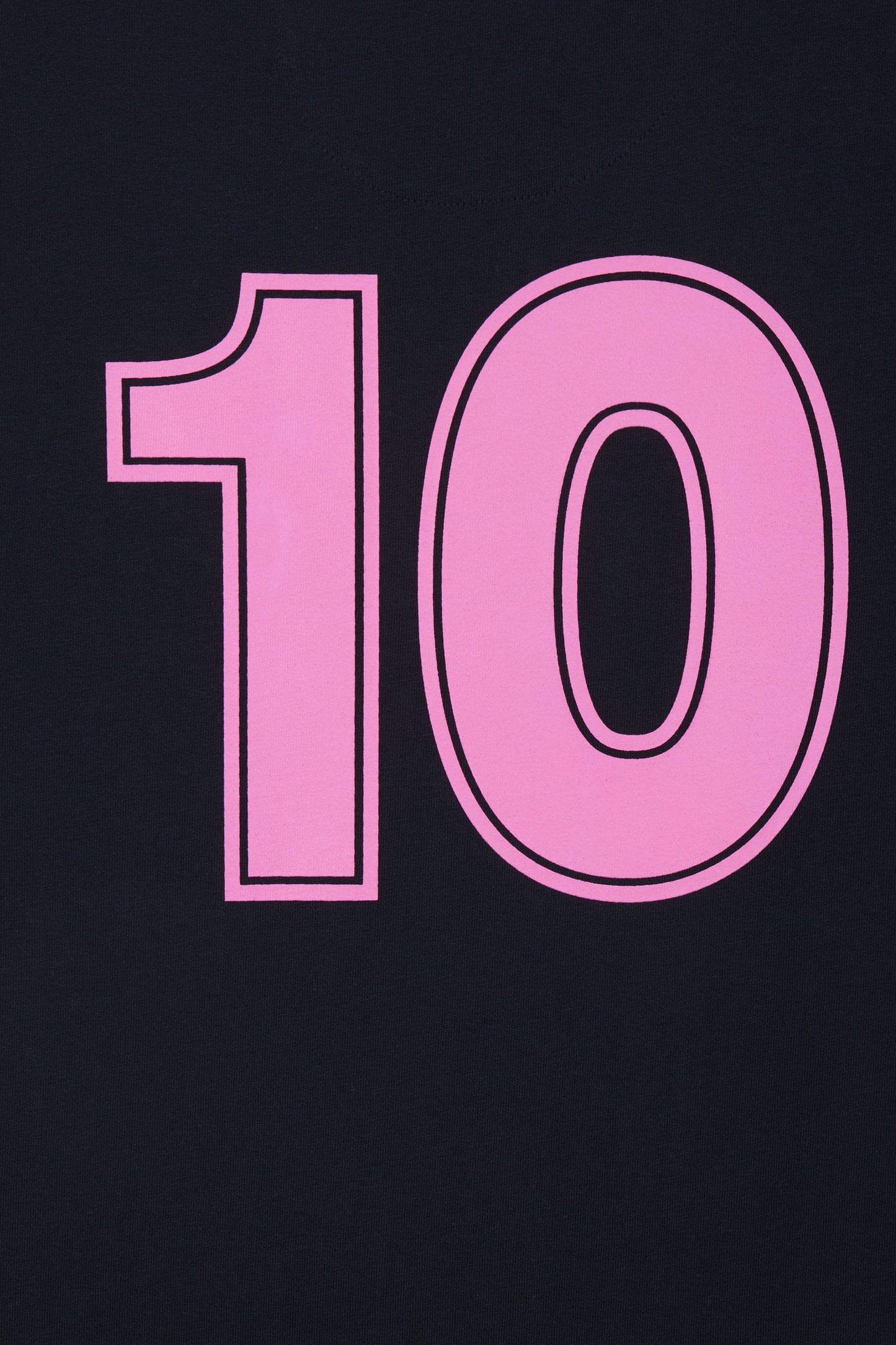 T-shirt 10 in navy and pink cotton, relaxed fit