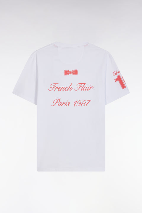 White cotton T-shirt Cotton Corail Damotted cutting - Image 2