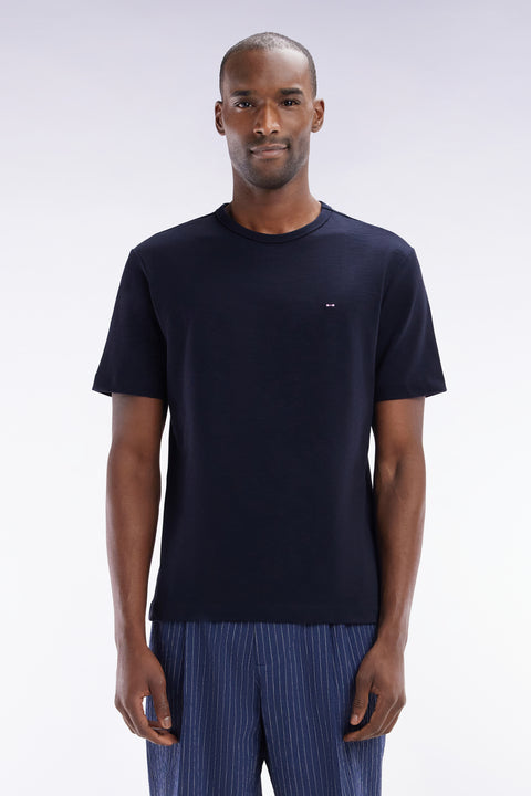 Cotton jersey t-shirt Slub Marine straight cut - Image 1