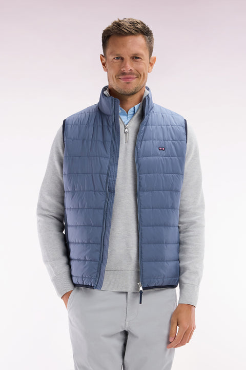Sleeveless grey down jacket - Image 1
