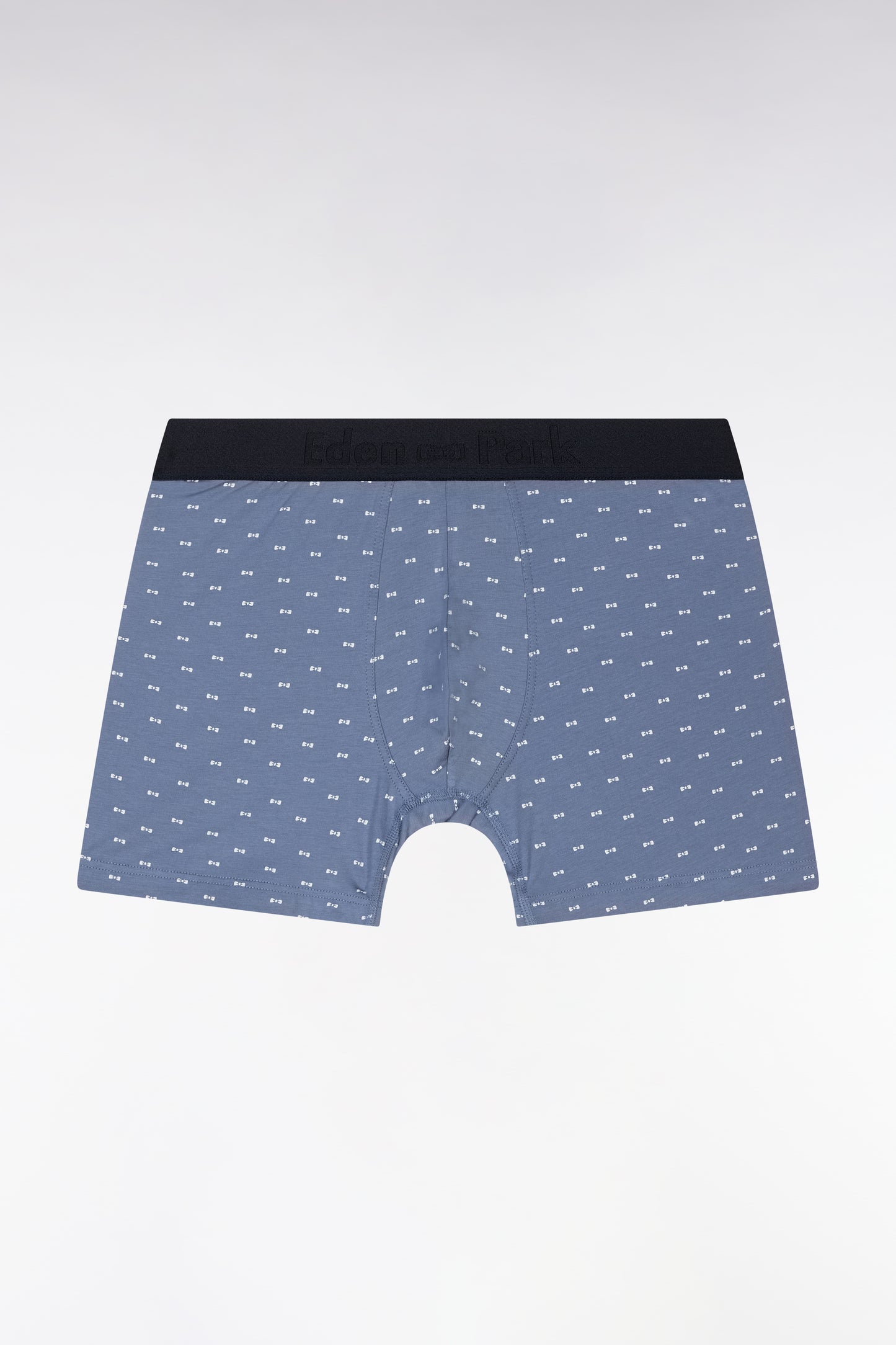 Stretch cotton jersey boxer shorts with micropatterned bow ties, grey