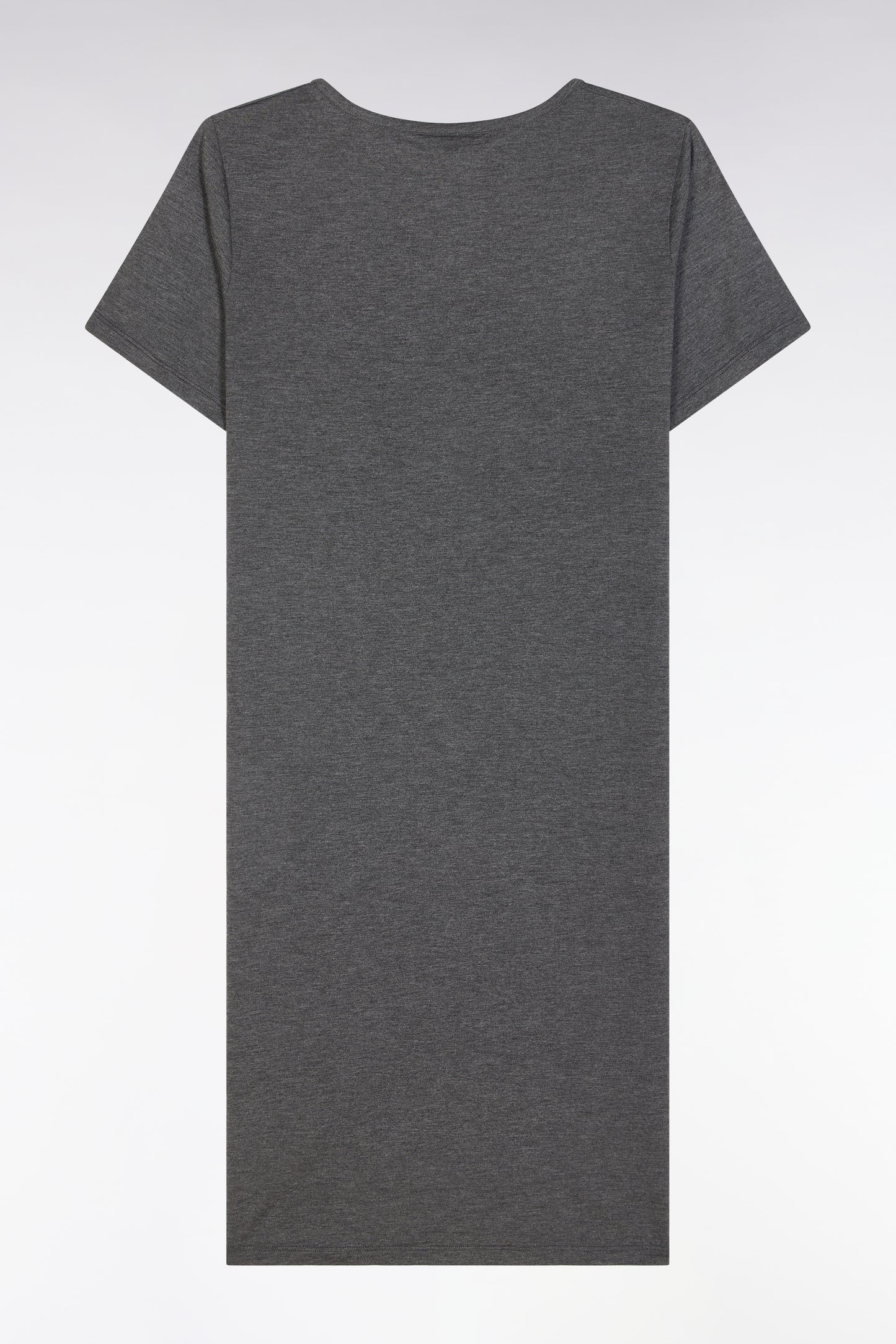 Grey stretch modal nightdress with Eden Park logo