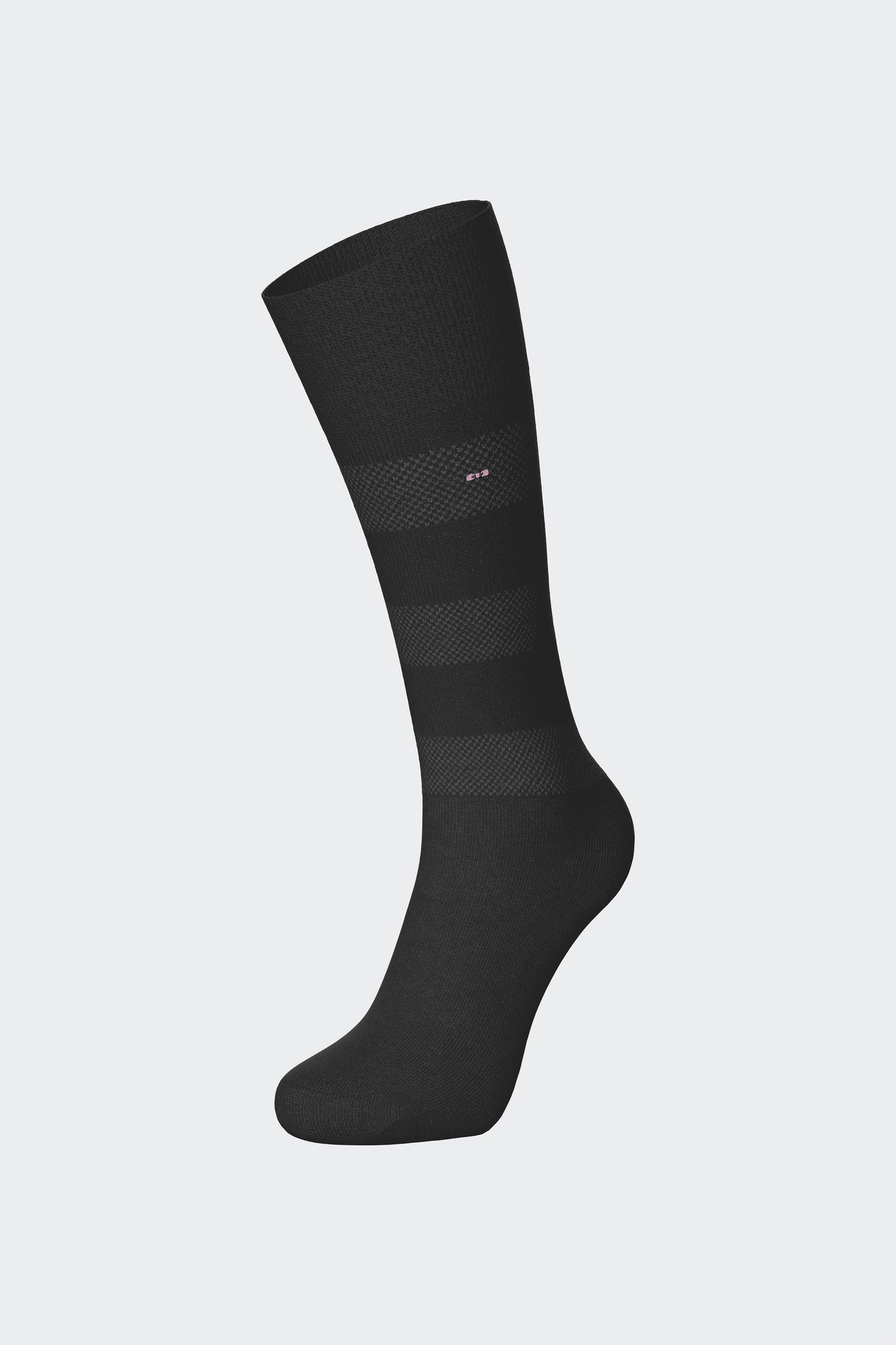 Pair of striped navy cotton blend socks