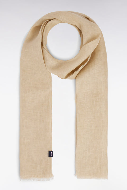 Écharpe en lin beige clair - Image 1