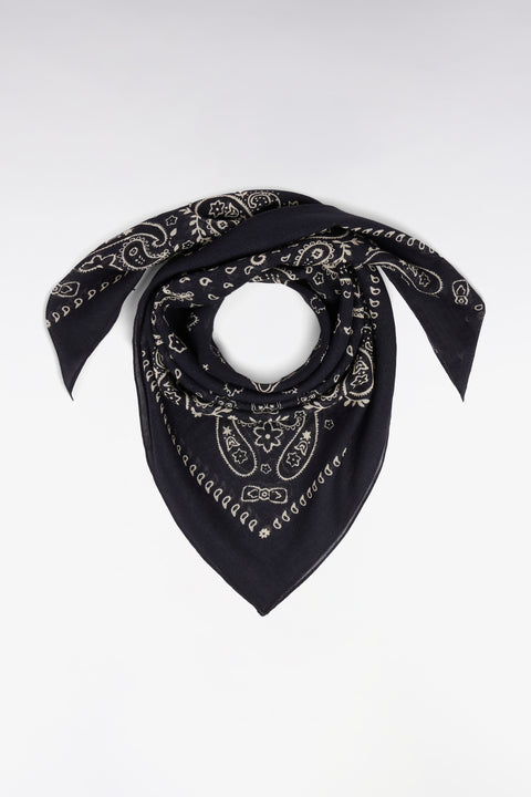 Foulard en coton marine - Image 1