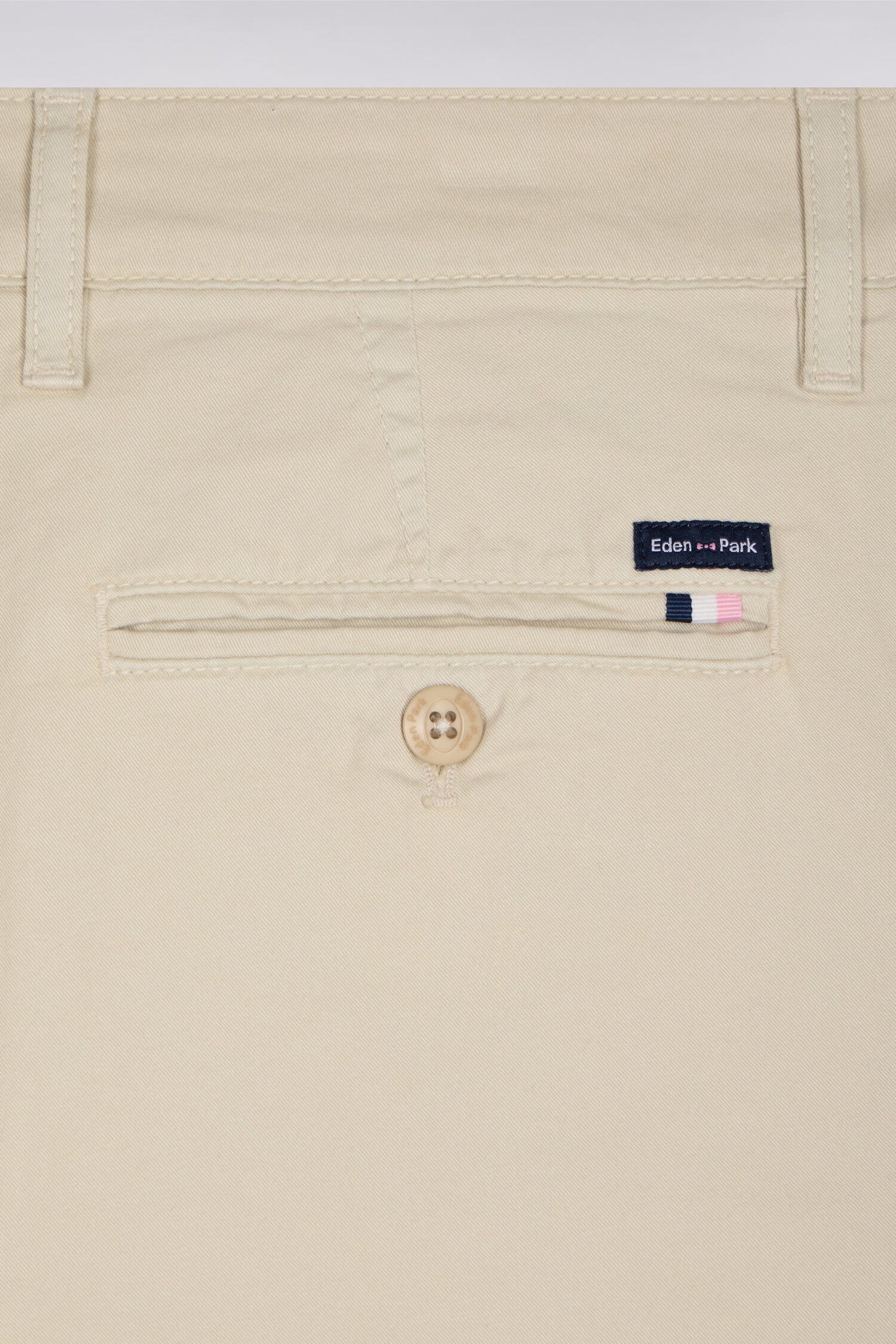 Bermuda chino en gabardine stretch beige