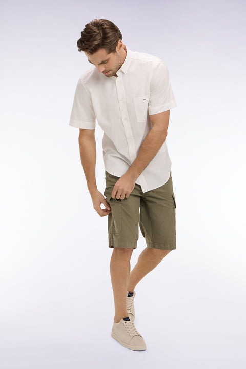 Bermuda chino en gabardine stretch gris clair - Image 1