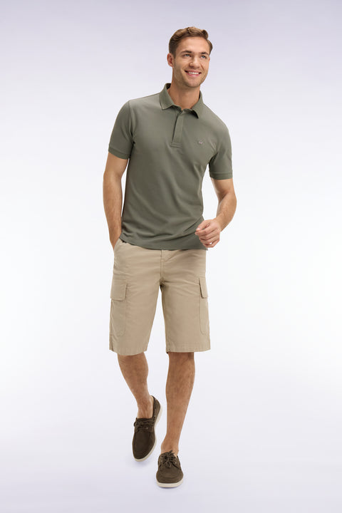 Bermuda cargo en coton beige - Image 3