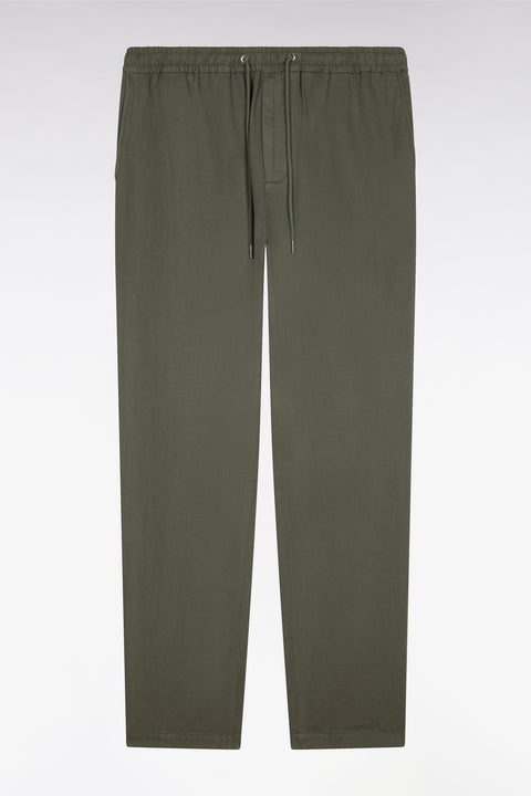 Modern fit khaki cotton linen and lyocell pants - Image 2
