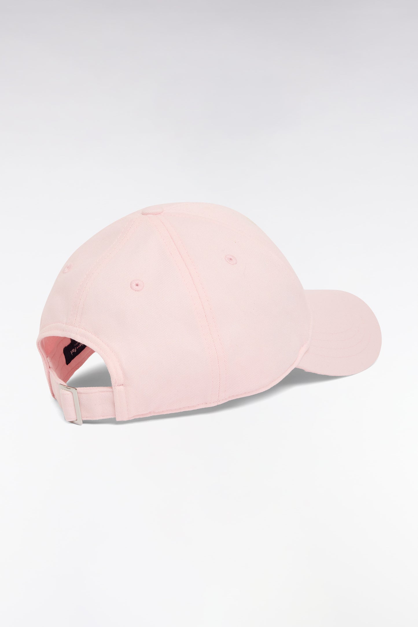 Casquette en twill de coton rose broderie écusson