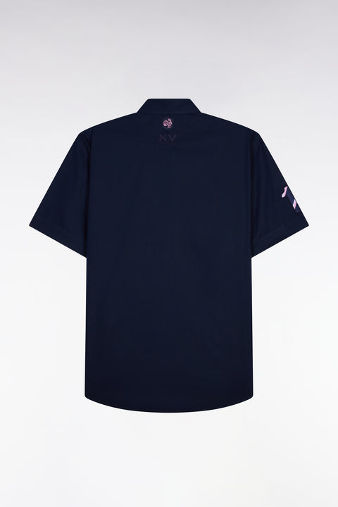 Chemise à manches courtes en coton marine XV de France - Image 2