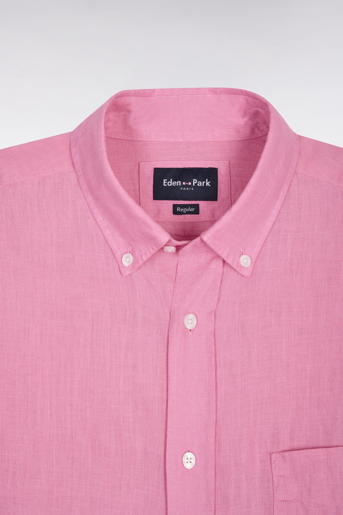 Straight pink linen shirt