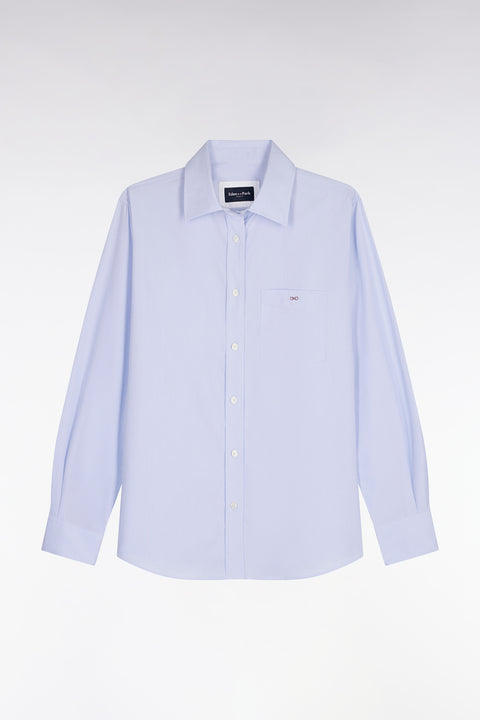 Chemise en popeline de coton ciel coupe slim - Image 2