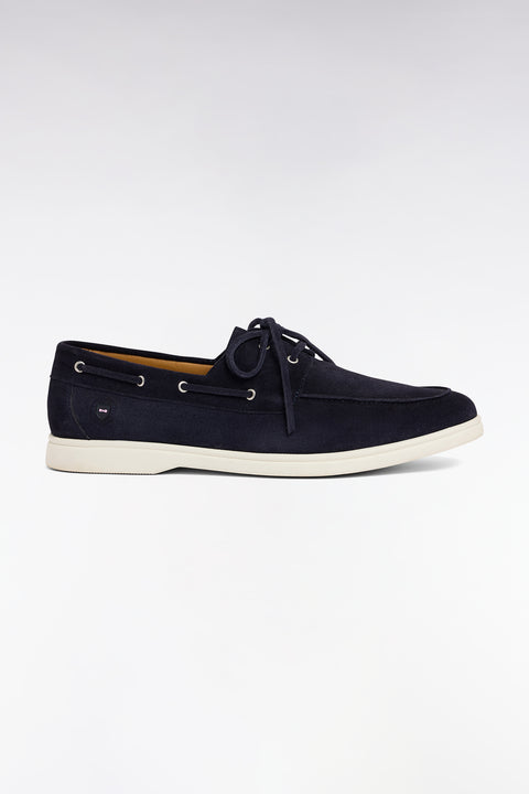 Navy suede leather boat shoes - Image 1