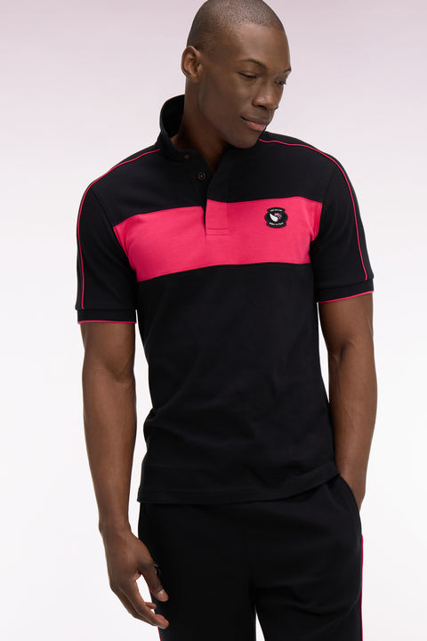 Maillot à manches courtes Nouvelle Zélande en coton noir coupe regular - Image 1