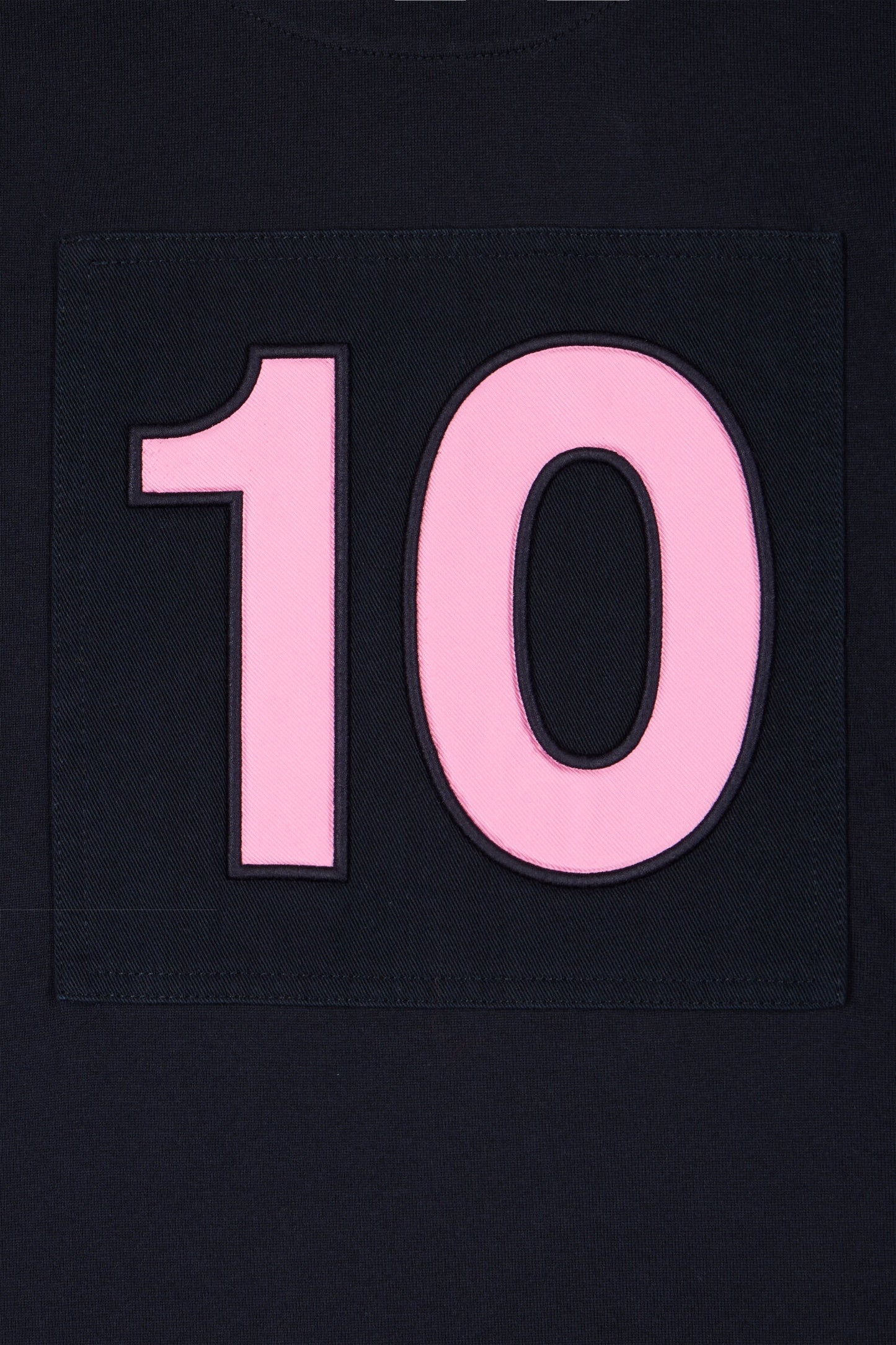 Short-sleeved regular-fit pink and navy cotton jersey