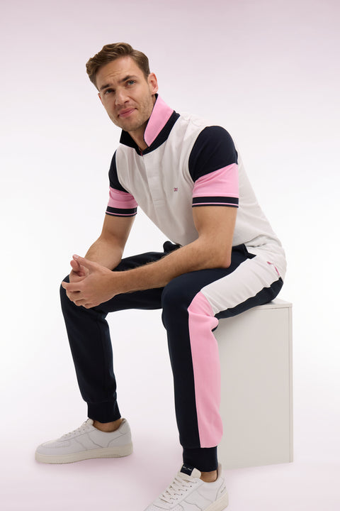 Maillot à manches courtes en coton blanc coupe regular - Image 1