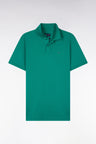 Polo à manches courtes en coton vert foncé coupe regular