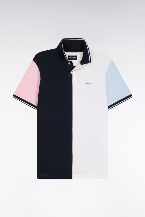 Polo à manches courtes en coton bicolore - Image 2
